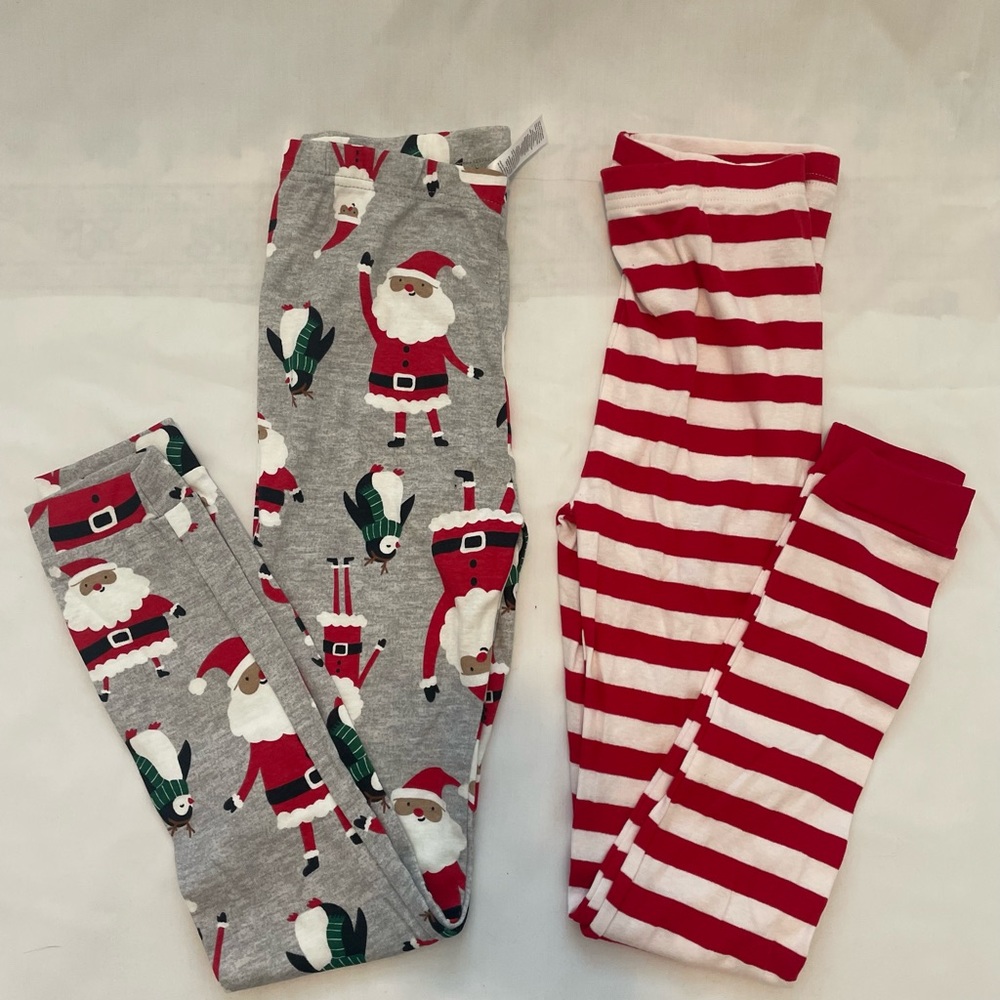 Set of holiday pajama bottoms